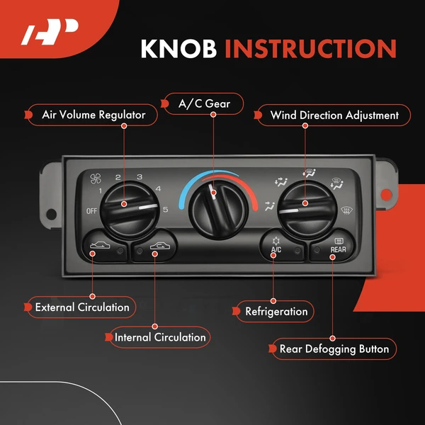 HVAC Blower Control Switch for Chevrolet Malibu 1997-2000 2.4L 3.1L