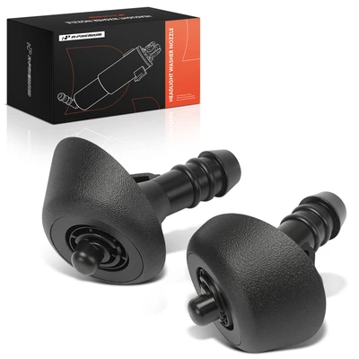 2 Pcs Driver & Passenger Headlight Washer Cleaner Nozzle Sprayer