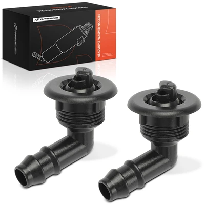 2 Pcs Front Headlight Washer Nozzle Sprayer Jet