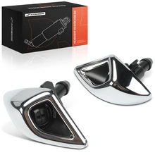 2 Pcs Driver & Passenger Headlight Washer Nozzle Jet Chrome for 2012-2014 Chrysler 300
