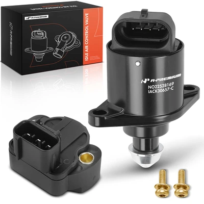 2 Pcs Idle Air Control Valve & Throttle Position Sensor