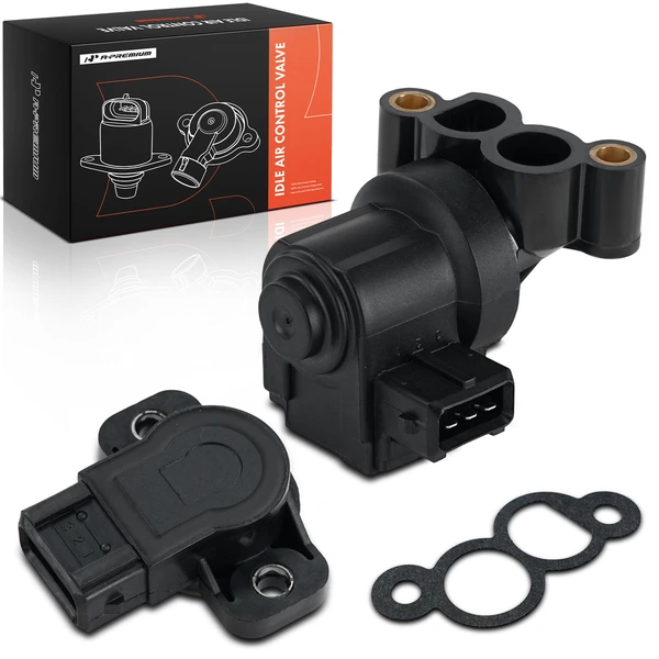 2 Pcs Idle Air Control Valve & Throttle Position Sensor Set for Hyundai Sonata Kia