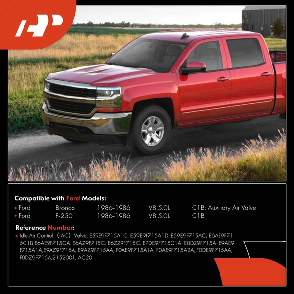 2 Pcs Idle Air Control Valve & Throttle Position Sensor Set for Ford F-250 Bronco