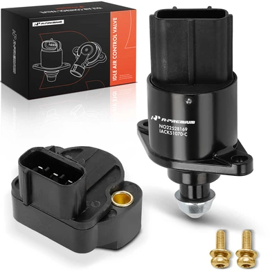 2 Pcs Idle Air Control Valve & Throttle Position Sensor Set