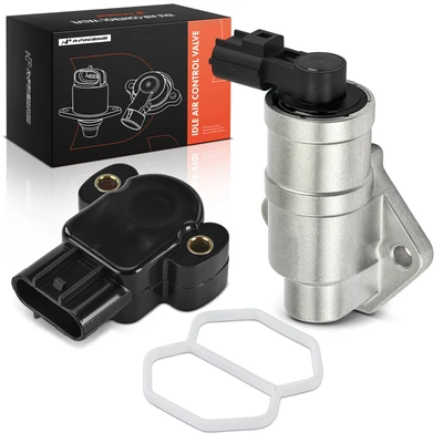 2 Pcs Idle Air Control Valve & Throttle Position Sensor Set