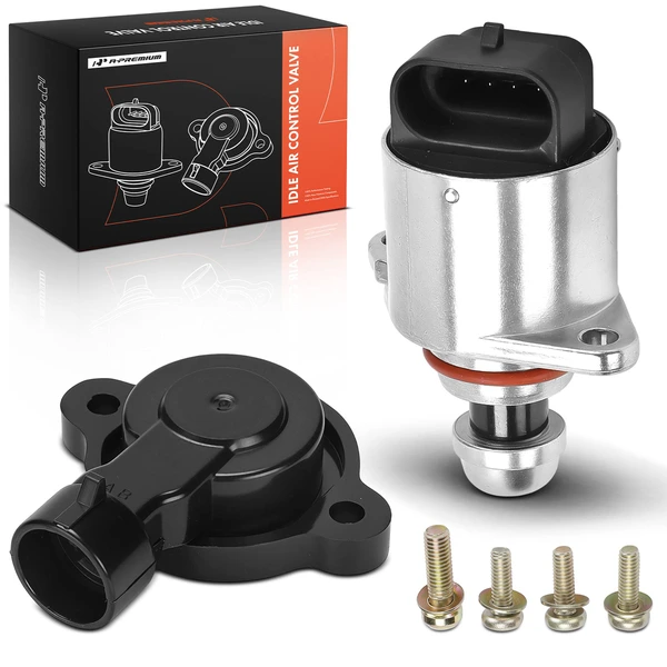 2 Pcs Idle Air Control Valve & Throttle Position Sensor Set for Cadillac Pontiac