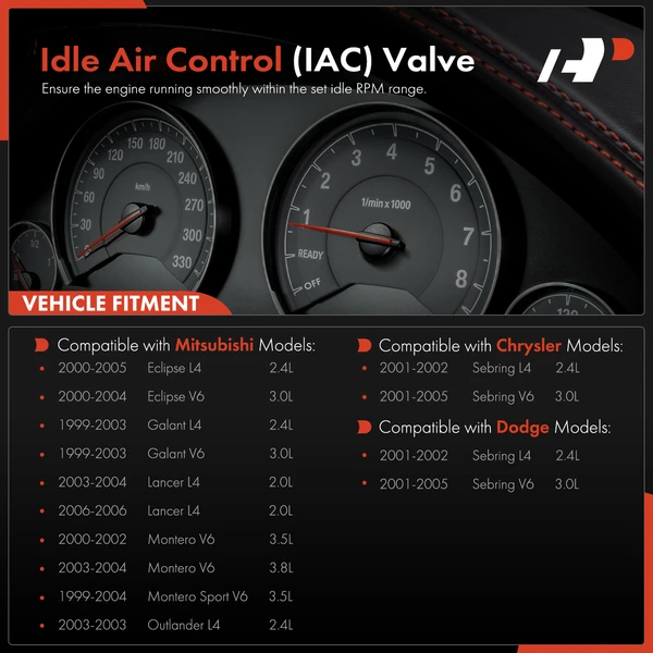Idle Air Control Valve for Chrysler Sebring 2001-2005 Dodge Stratus Mitsubishi