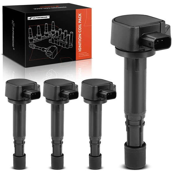 A Set of 4-Pc Ignition Coil 3-Blade Terminal Rectangular A-Premium APIC0211