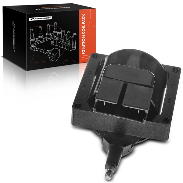1990-1996 Ford E-350 Econoline Club Wagon One Set-Pc Ignition Coil 2-Blade Terminal Rectangular A-Premium APIC0103