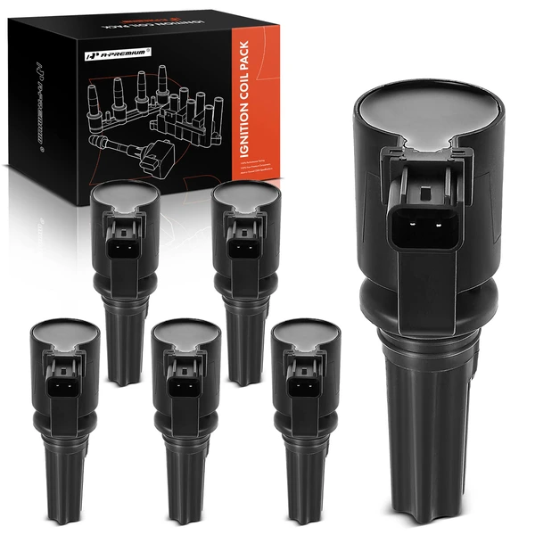 A Set of 6-Pc Ignition Coil 2-Blade Terminal Square A-Premium APIC0217