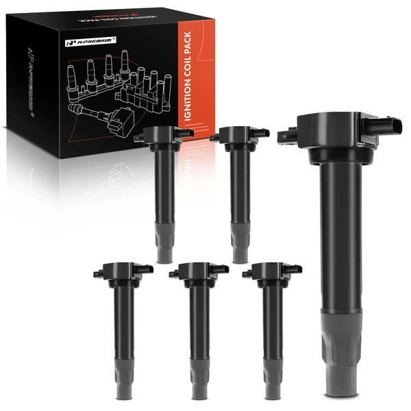 2006-2008 Dodge Magnum A Set of 6-Pc Ignition Coil 3-Blade Terminal Oval A-Premium IC0050