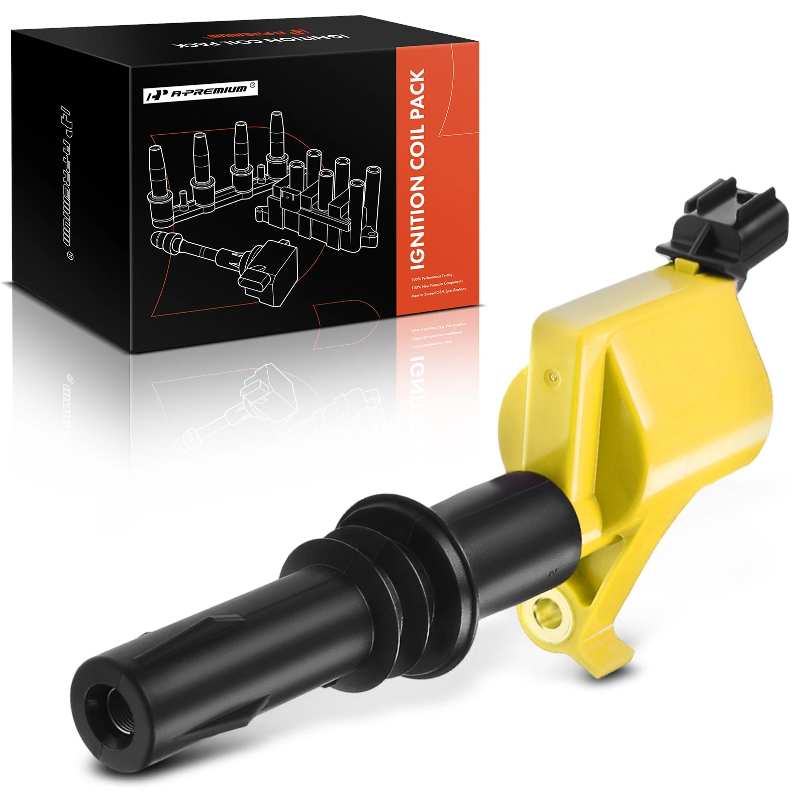 The A-premium 1 pc Ignition Coil | 2-Blade Terminal | A-Premium APIC0433 Image 