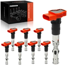 A Set of 8 Pieces Ignition Coil 4-Blade Terminal Oval 2003-2006 Audi A8 Quattro A-Premium IC0165
