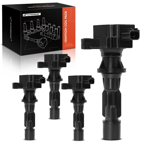 2006-2009 Mercury Milan A Set of 4-Pc Ignition Coil 2-Blade Terminal Round, Square A-Premium APIC0219