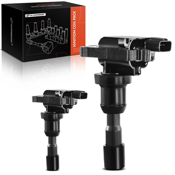 2004-2005 Mitsubishi Lancer A Set of 2-Pc Ignition Coil 3-Blade Terminal Rectangular A-Premium APIC0223