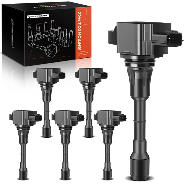 2011-2017 Nissan Quest A Set of 6-Pc Ignition Coil 3-Blade Terminal Rectangular A-Premium APIC0159