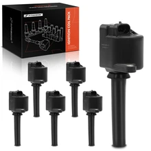 A Set of 6 Pieces Ignition Coil 3-Blade Terminal Oval 2004-2005 Suzuki Verona A-Premium APIC0230
