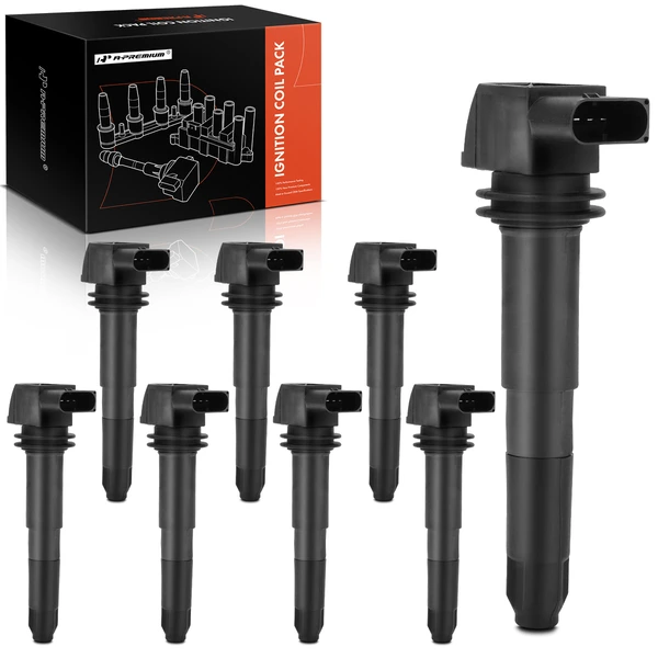 A Set of 8-Pc Ignition Coil 4-Blade Terminal Oval A-Premium APIC0232