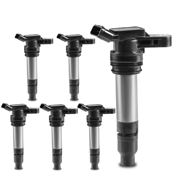 A Set of 6-Pc Ignition Coil 4-Blade Terminal Round, Rectangular A-Premium APIC0238