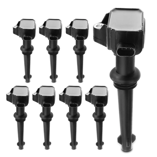 2010-2012 Jaguar XKR A Set of 8-Pc Ignition Coil 3-Blade Terminal Oval A-Premium APIC0248