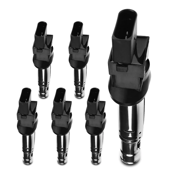 2009-2010 Audi Q7 A Set of 6-Pc Ignition Coil 4-Blade Terminal Rectangular, Oval A-Premium APIC0256
