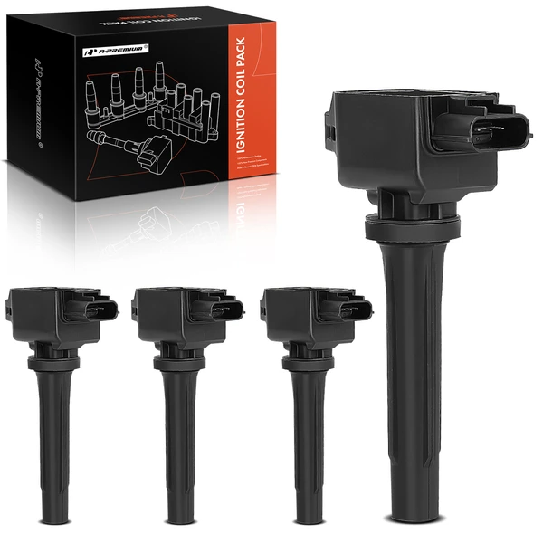 One Set-Pc Ignition Coil 4-Blade Terminal Round, Rectangular A-Premium APIC0268