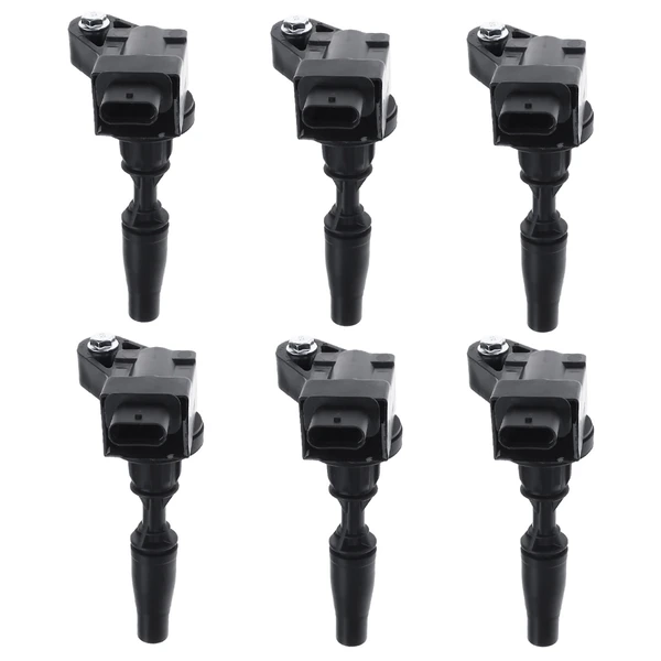 2017-2022 Chevrolet Colorado A Set of 6-Pc Ignition Coil 4-Blade Terminal Oval A-Premium APIC0272
