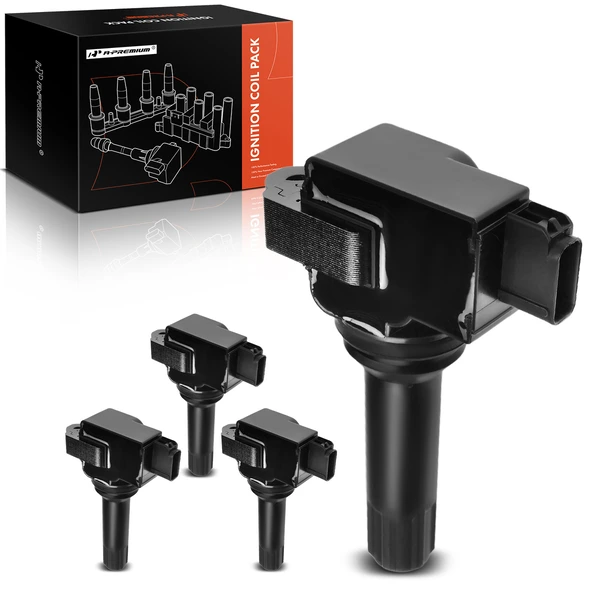 A Set of 4-Pc Ignition Coil 3-Blade Terminal Rectangular A-Premium APIC0274