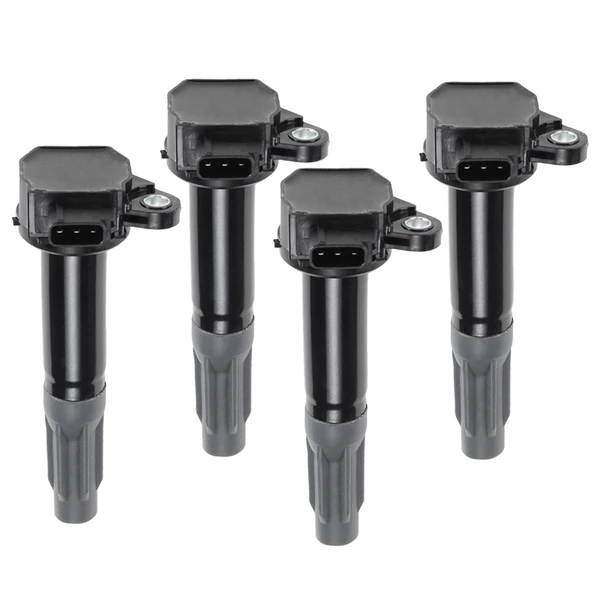 2010-2012 Subaru Legacy A Set of 4-Pc Ignition Coil 3-Blade Terminal Round, Rectangular A-Premium APIC0276