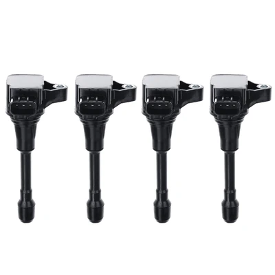 4 Pcs Ignition Coils with 3 Pins