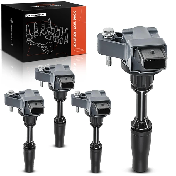 2017-2021 GMC Acadia A Set of 4-Pc Ignition Coil 4-Pin Terminal Rectangular A-Premium APIC0287