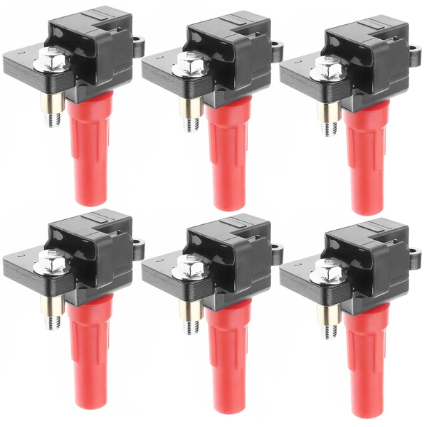 A Set of 6-Pc Ignition Coil 3-Blade Terminal Rectangular A-Premium APIC0406