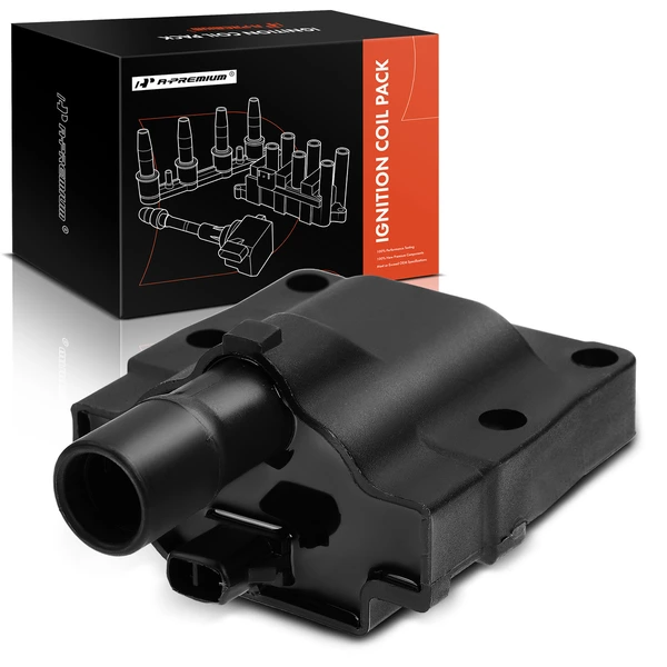 One Set-Pc Ignition Coil 2-Pin Terminal Rectangular, Square A-Premium APIC0475