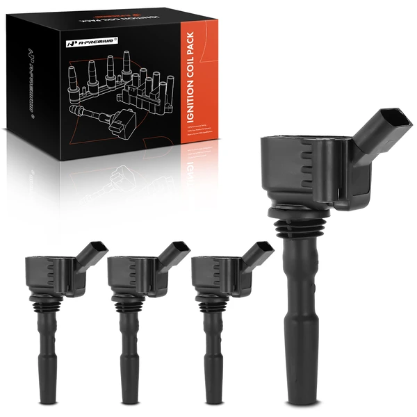 A Set of 4-Pc Ignition Coil 4-Blade Terminal Oval A-Premium APIC0167