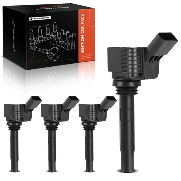 A Set of 4-Pc Ignition Coil 4-Blade Terminal Oval A-Premium APIC0295