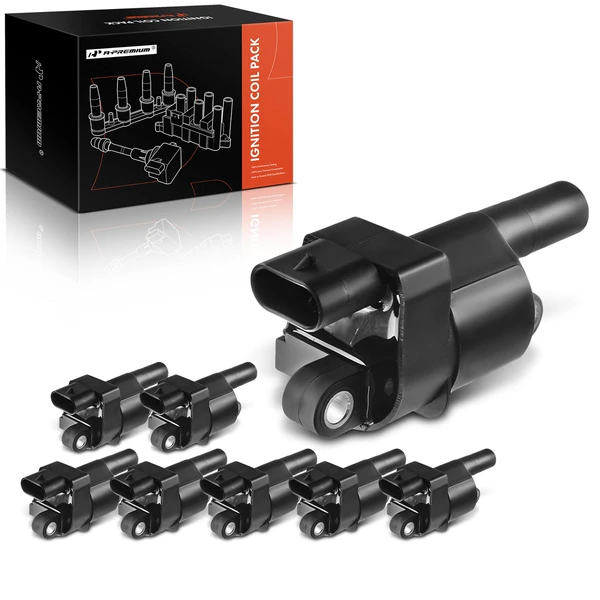 2005-2013 Chevrolet Corvette A Set of 8-Pc Ignition Coil 4-Blade Terminal Oval A-Premium APIC0034