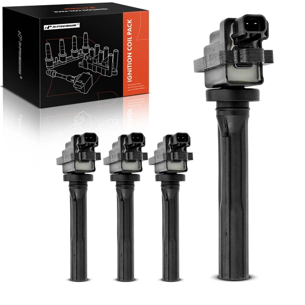 A Set of 4-Pc Ignition Coil 2-Blade Terminal Rectangular A-Premium APIC0024