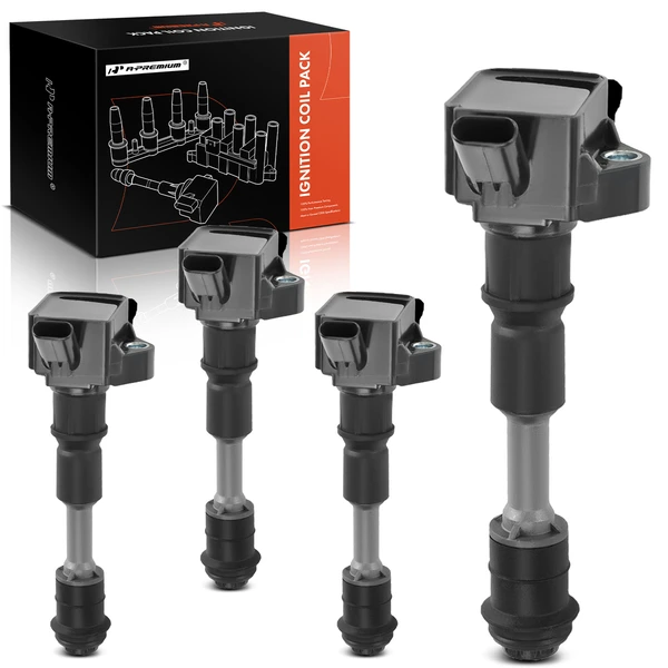 2017-2023 Volvo S90 A Set of 4-Pc Ignition Coil 3-Pin Terminal Oval A-Premium APIC0325