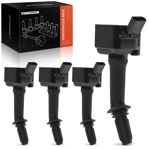 2017-2019 Chevrolet Cruze A Set of 4-Pc Ignition Coil 4-Pin Terminal Oval A-Premium APIC0341
