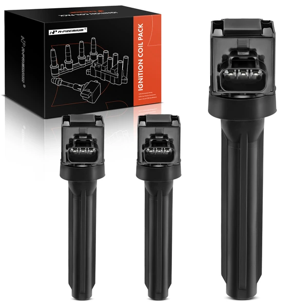 2017-2024 Mitsubishi Mirage G4 A Set of 3-Pc Ignition Coil 3-Blade Terminal Rectangular A-Premium APIC0358