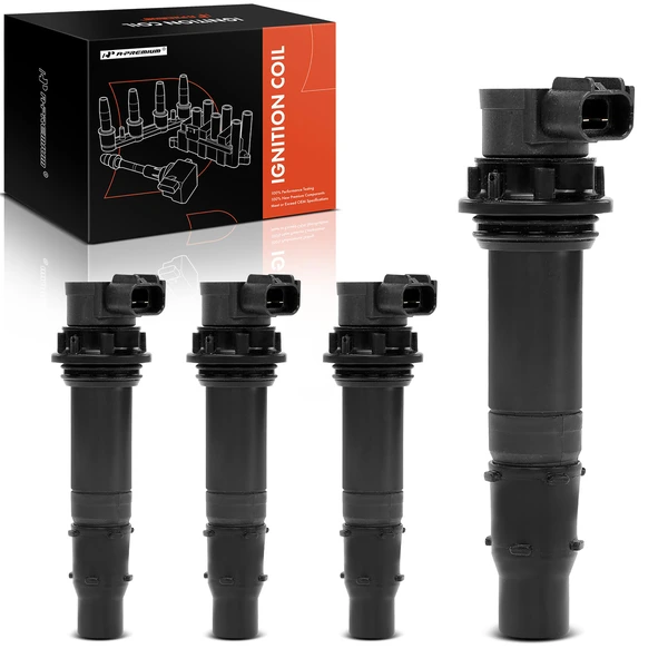 A Set of 4-Pc Ignition Coil 2-Blade Terminal Oval A-Premium APIC1158