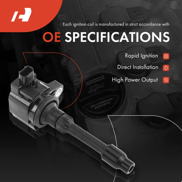 One Set-Pc Ignition Coil 3-Pin Terminal Rectangular, Oval A-Premium APIC0729