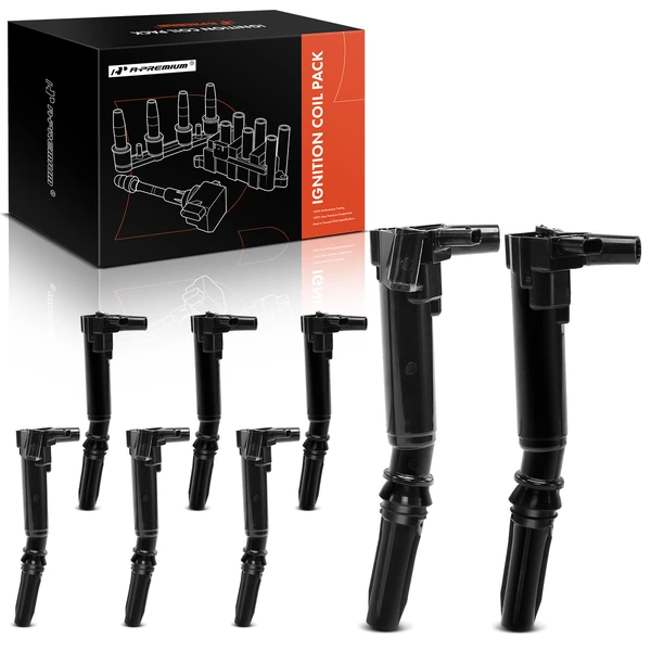 8-Pc Ignition Coil 2-Pin Terminal Oval A-Premium APIC1615PG