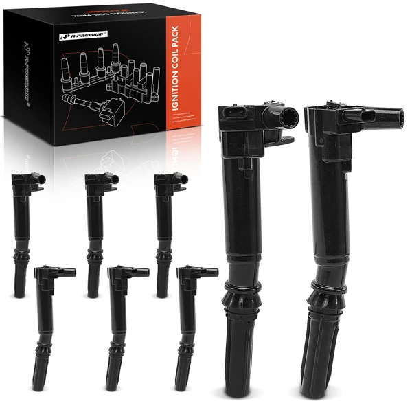 8-Pc Ignition Coil 2-Pin Terminal Oval A-Premium APIC1615PG