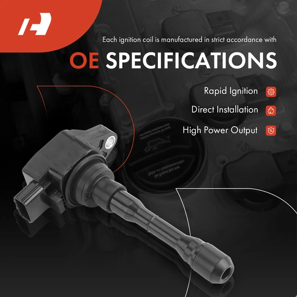 A Set of 4-Pc Ignition Coil 3-Pin Terminal Rectangular A-Premium APIC0731