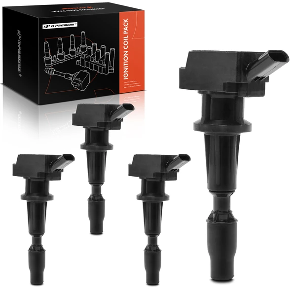 2017-2022 Hyundai Ioniq A Set of 4-Pc Ignition Coil 4-Pin Terminal Oval A-Premium APIC0466