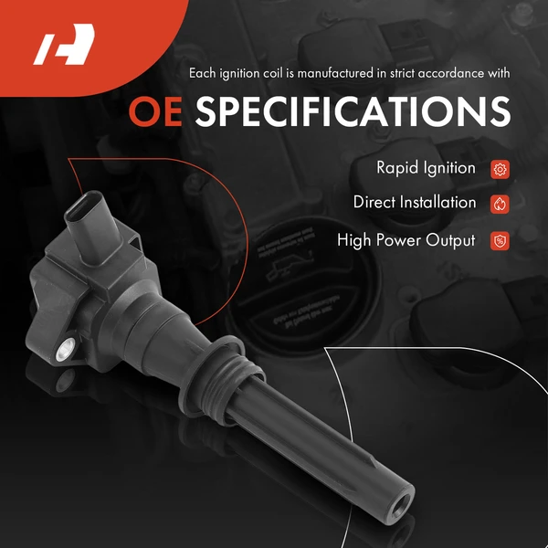 One Set-Pc Ignition Coil 3-Pin Terminal Oval A-Premium APIC0733