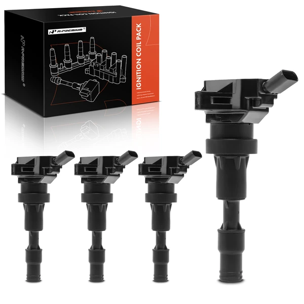 2021-2024 Kia Seltos A Set of 4-Pc Ignition Coil 4-Pin Terminal Rectangular, Oval A-Premium APIC0854