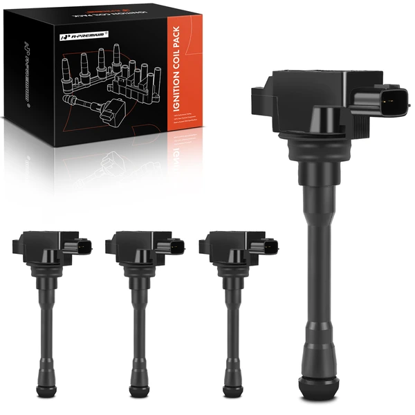 2020-2023 Nissan Versa A Set of 4-Pc Ignition Coil 3-Pin Terminal Rectangular, Oval A-Premium APIC0874