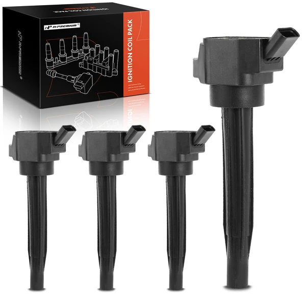 2021-2024 Kia K5 A Set of 4-Pc Ignition Coil 4-Pin Terminal Rectangular, Oval A-Premium APIC0875